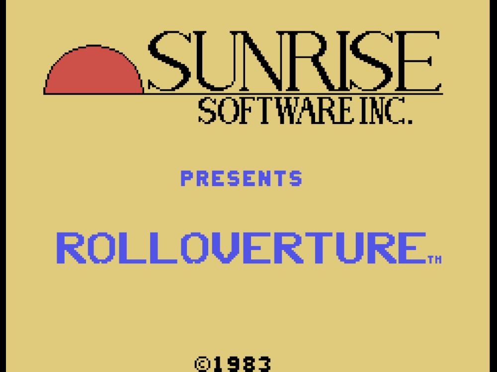 Title Screen of Rolloverture for Colecovision